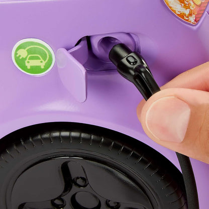 Barbie Car, Kids Toys, “Electric Vehicle” with Charging Station and Plug (HJV36)