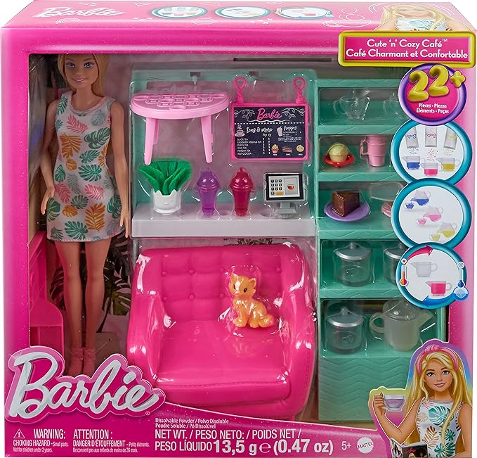 Barbie Cute N Cozy Café Doll With Accessories Playset