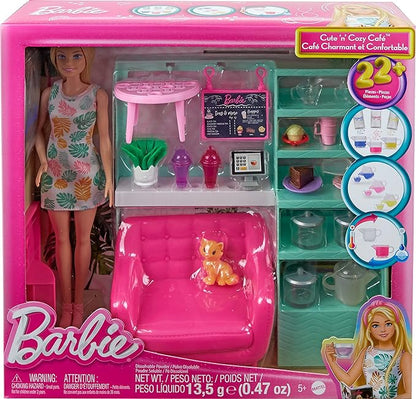 Barbie Cute N Cozy Café Doll With Accessories Playset