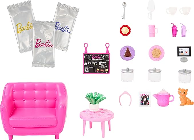 Barbie Cute N Cozy Café Doll With Accessories Playset