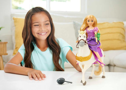 Disney Princess Toys, Rapunzel Doll with Maximus Horse (HLW23)