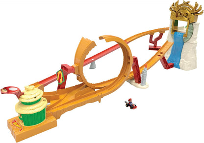 Hot Wheels The Super Mario Bros Jungle Kingdom Raceway Playset (HMK49)