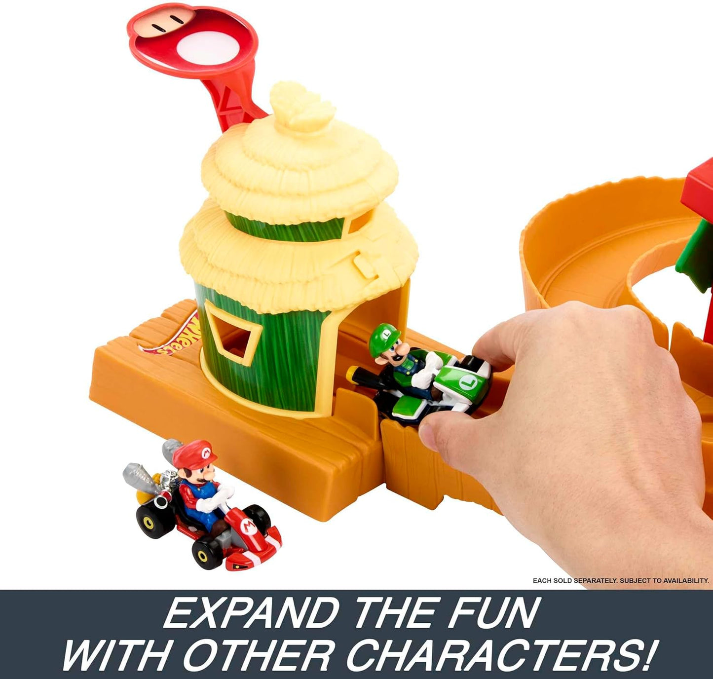 Hot Wheels The Super Mario Bros Jungle Kingdom Raceway Playset (HMK49)