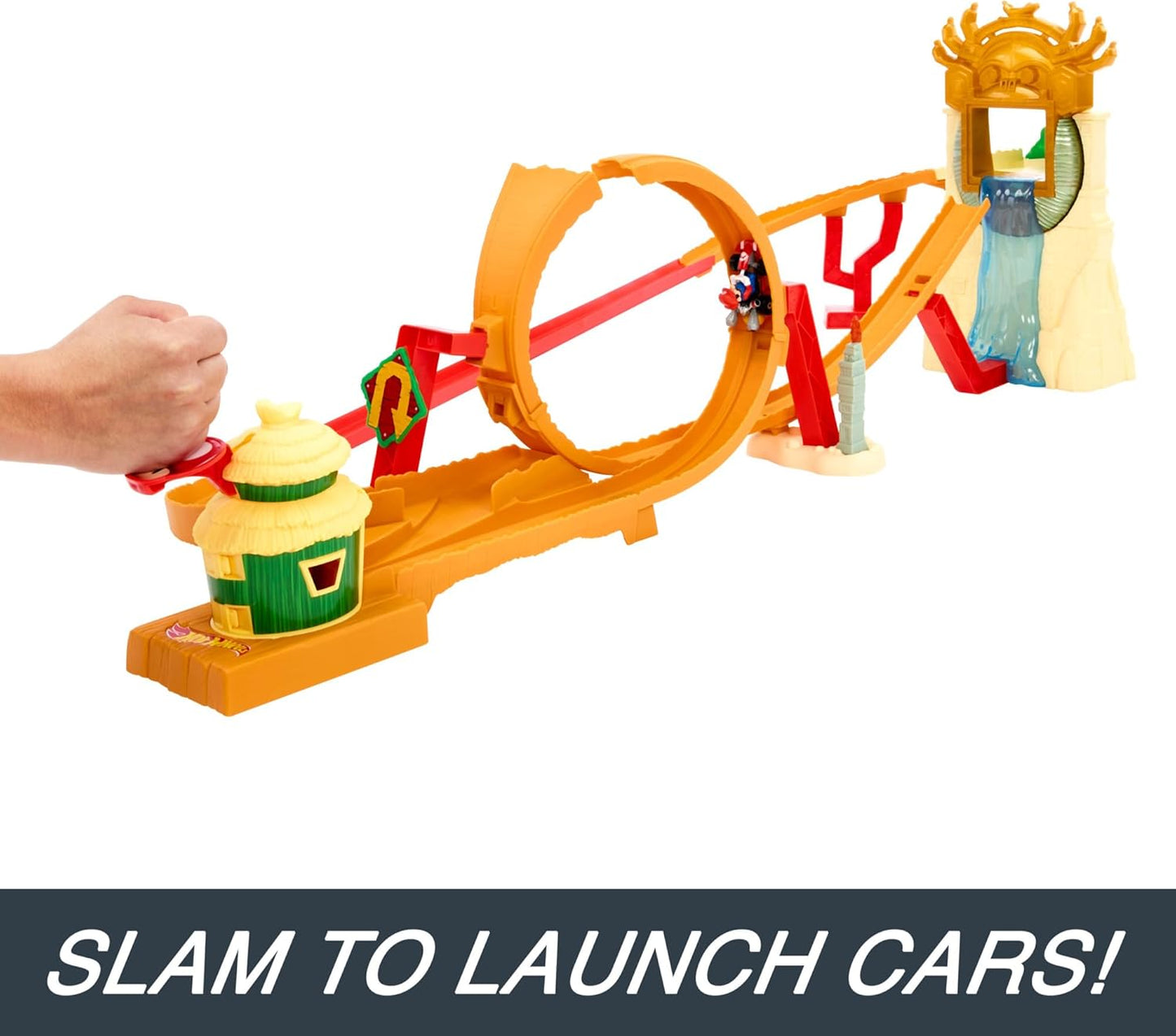 Hot Wheels The Super Mario Bros Jungle Kingdom Raceway Playset (HMK49)