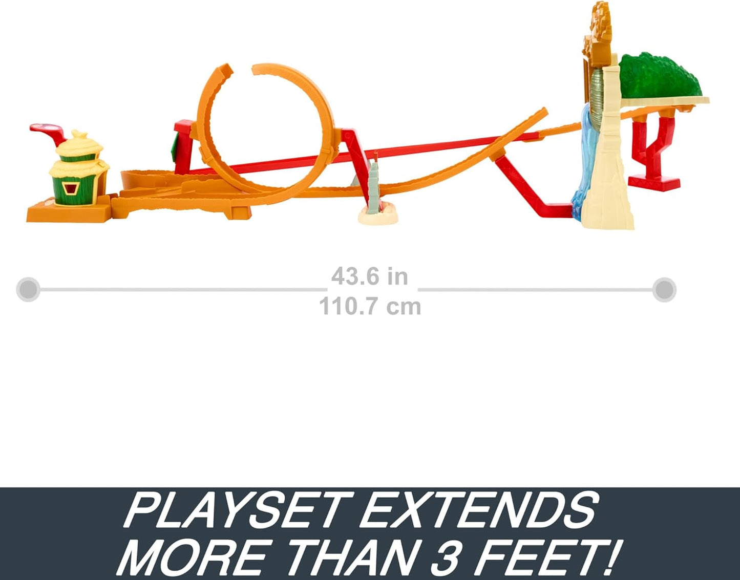 Hot Wheels The Super Mario Bros Jungle Kingdom Raceway Playset (HMK49)