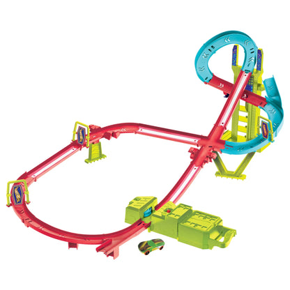 Hot Wheels Neon Speeders: Skyscraper Speed Circuit Track Set (HPC07)