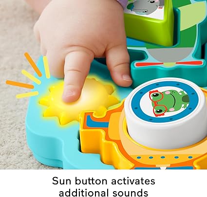 Fisher-Price Baby Sorting Toy Shapes & Sounds Vehicle Puzzle with Music & Lights (HRP31)