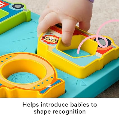 Fisher-Price Baby Sorting Toy Shapes & Sounds Vehicle Puzzle with Music & Lights (HRP31)