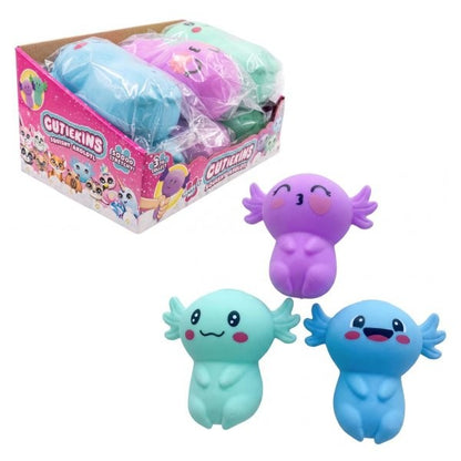 HTI Cutiekins Squishy Axolotl, Stress Relief Toy - Single Pack