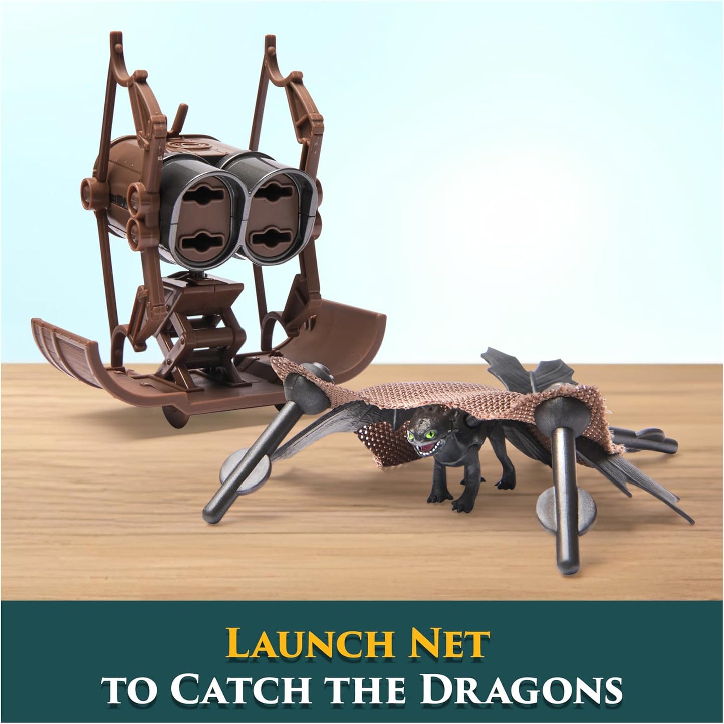 Dreamworks Dragons How to Train Your Dragon, 5-Pack Dragon Catcher Set with Hiccup’s Mangler Net Launcher
