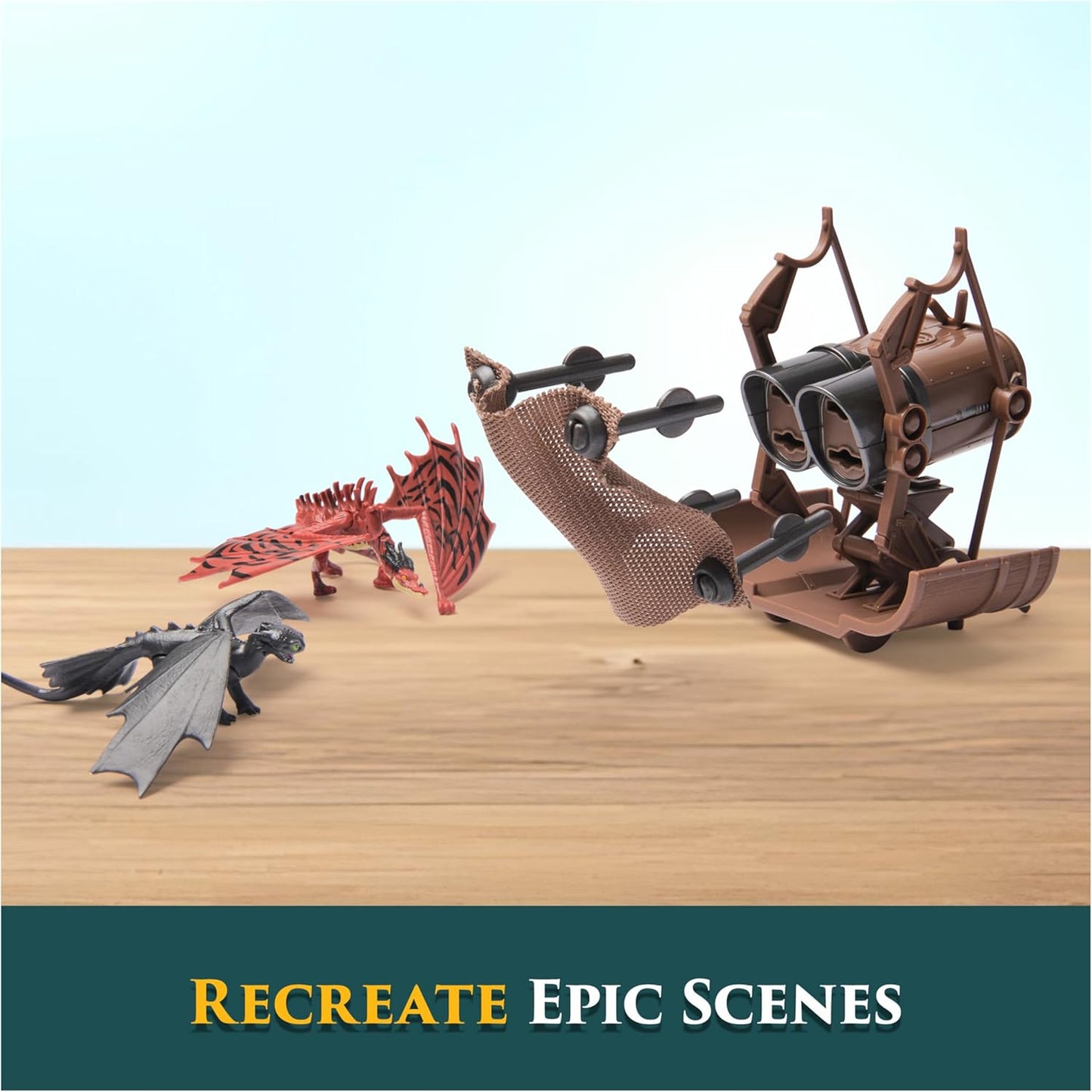 Dreamworks Dragons How to Train Your Dragon, 5-Pack Dragon Catcher Set with Hiccup’s Mangler Net Launcher