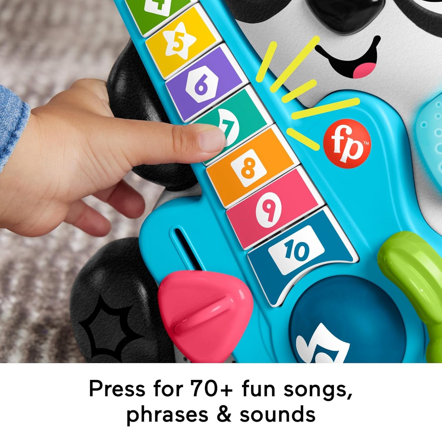 Fisher-Price Baby Learning Toy Link Squad Jam & Count Panda with Music & Lights HTX00