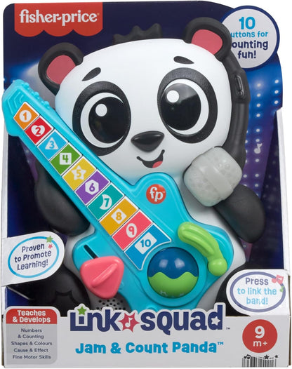 Fisher-Price Baby Learning Toy Link Squad Jam & Count Panda with Music & Lights HTX00