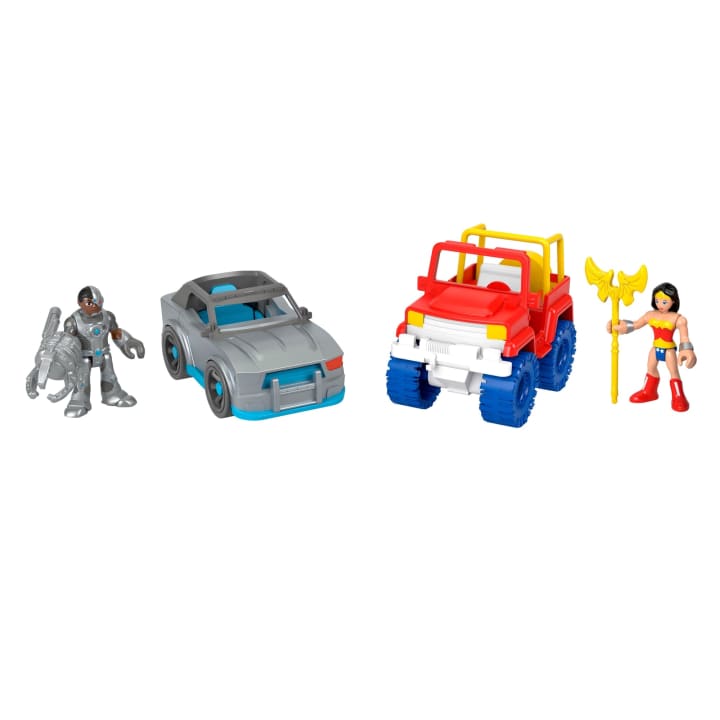 Fisher Price Imaginext Superman E Wonder Woman – Action Figures 7 Cm Con Accessori, DRN39 DRN36