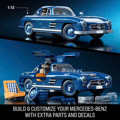 Mattel Brick Shop Hot Wheels Mercedes-Benz 300 Sl Building Toy Kit (1600 Pieces)