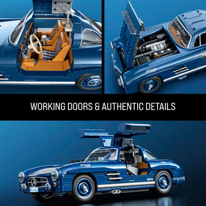 Mattel Brick Shop Hot Wheels Mercedes-Benz 300 Sl Building Toy Kit (1600 Pieces)