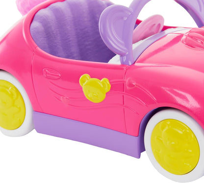 Barbie Chelsea Toy Car Set with Bear-Themed Convertible & Teddy Bear Accessory (HXN05)