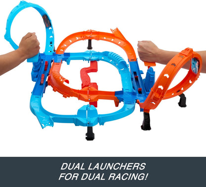 Hot Wheels Toy Car Track Set, Ultra Hots Blast Launch Face-Off (HXR71)