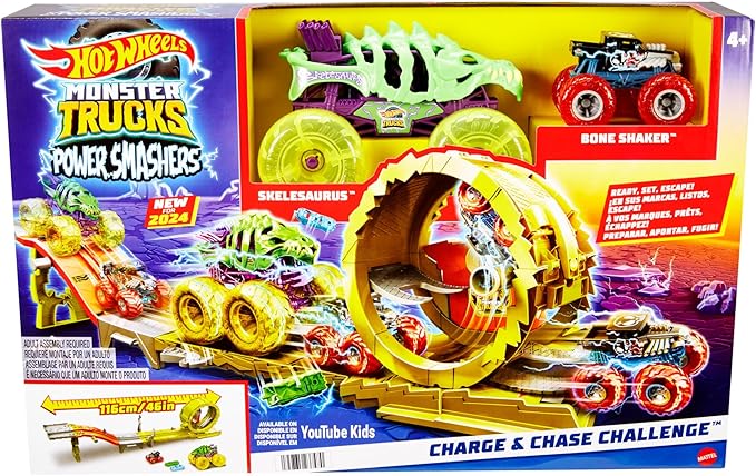 Hot Wheels Monster Trucks: Charge & Chase Challenge Track Set