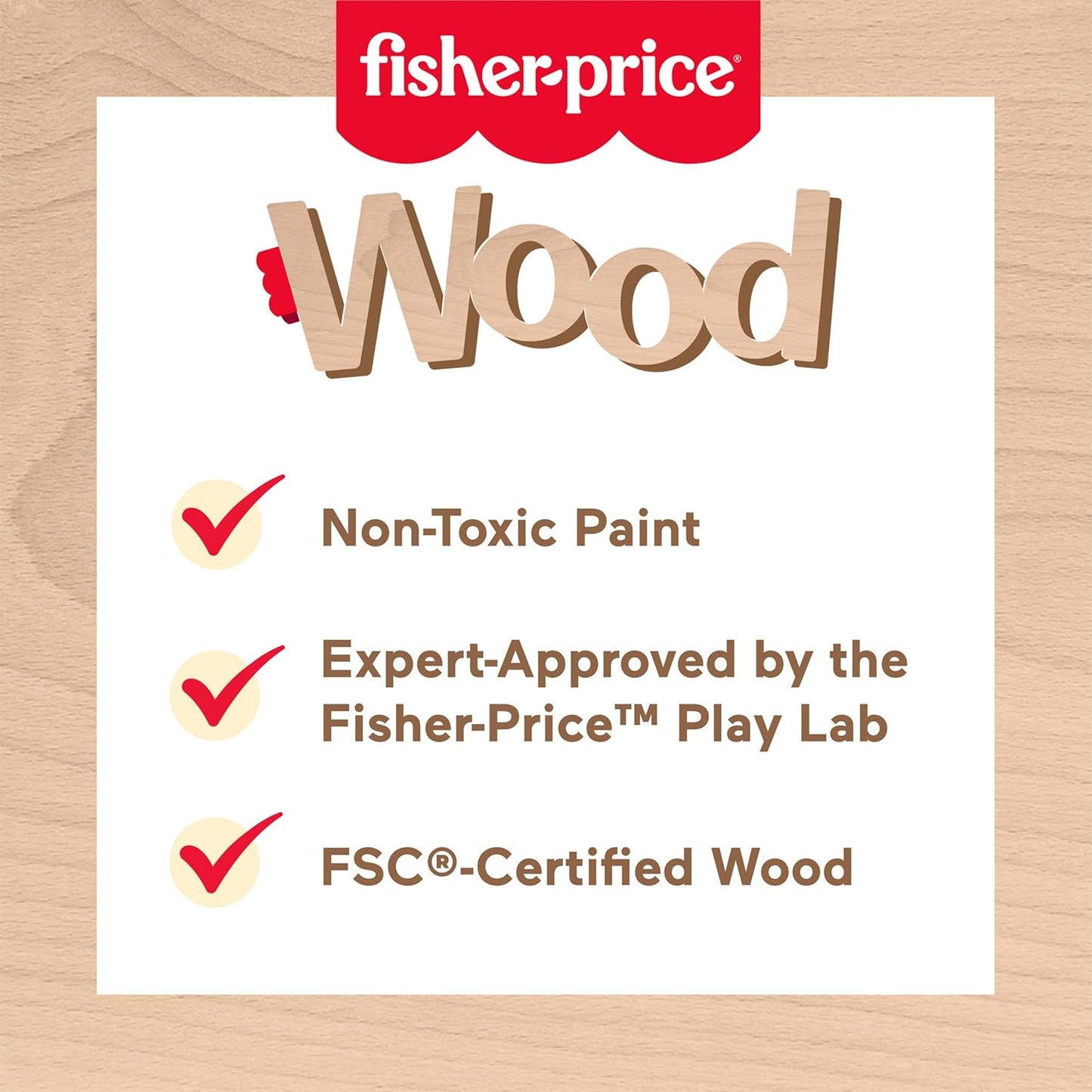 Fisher-Price Wood Toddler Toy Musical Table (HXT91)