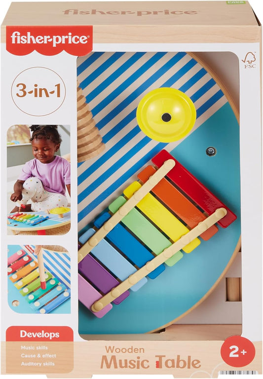 Fisher-Price Wood Toddler Toy Musical Table (HXT91)
