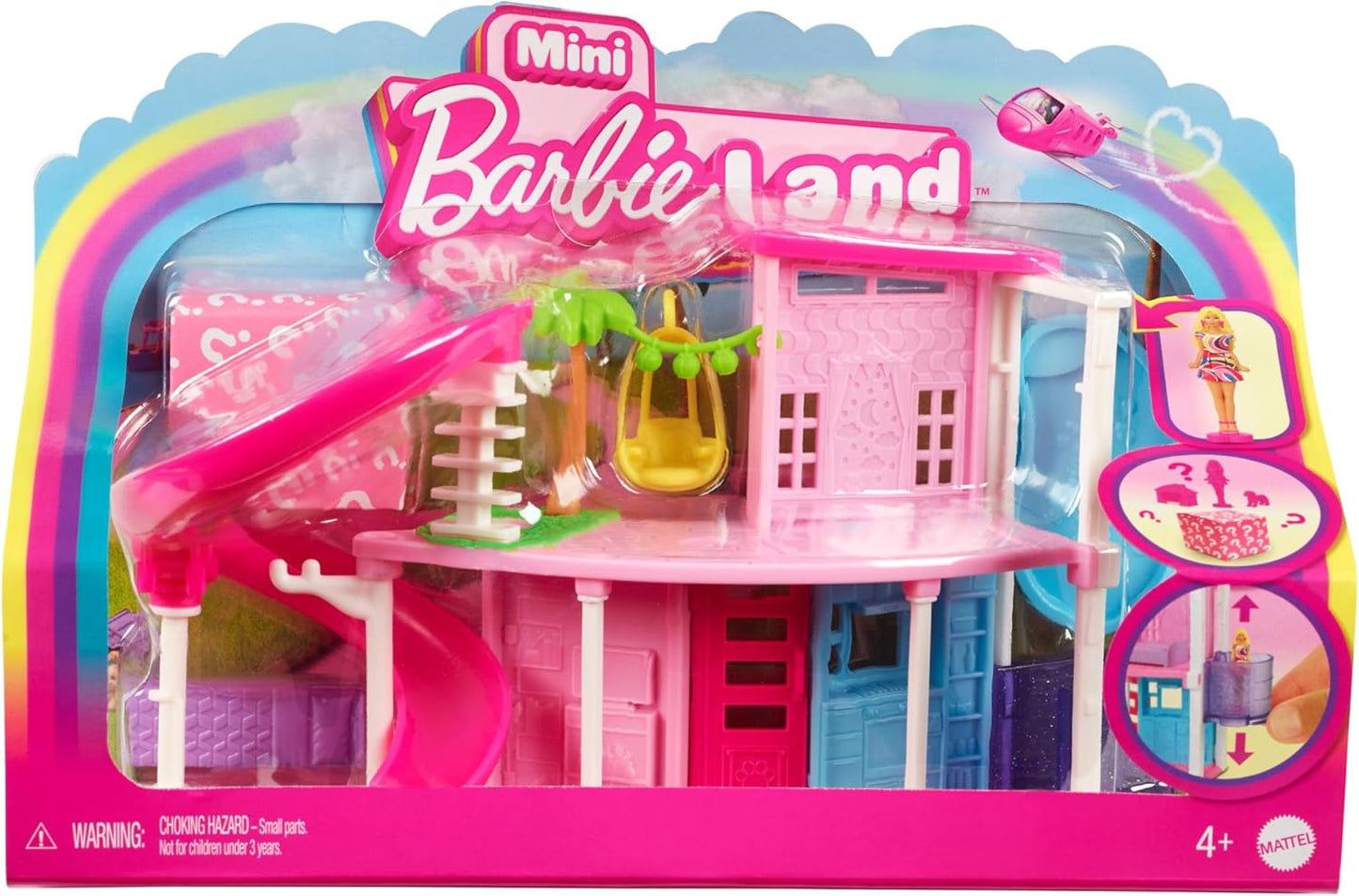 Barbie Mini BarbieLand Doll Dreamhouse Sets, with Surprise 1.5-inch Barbie Doll Assortment (HYF44)