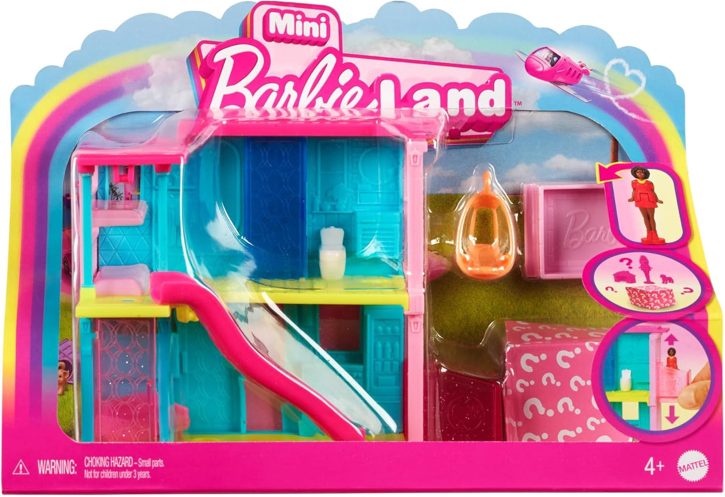 Barbie Mini BarbieLand Doll Dreamhouse Sets, with Surprise 1.5-inch Barbie Doll Assortment (HYF44)