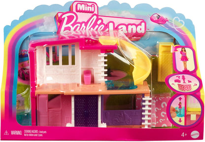 Barbie Mini BarbieLand Doll Dreamhouse Sets, with Surprise 1.5-inch Barbie Doll Assortment (HYF44)