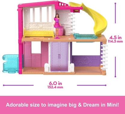 Barbie Mini BarbieLand Doll Dreamhouse Sets, with Surprise 1.5-inch Barbie Doll Assortment (HYF44)