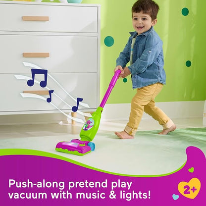 Mattel Barney’s World Toddler Toy Clean Up Vacuum Electronic Push Along (HYH03)