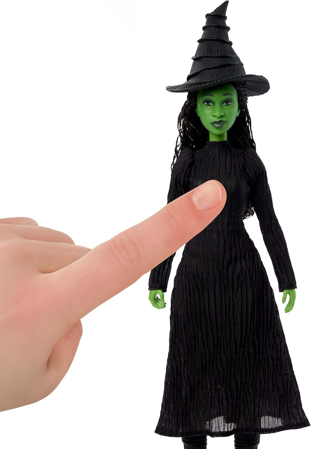 Mattel Wicked Singing Elphaba Fashion Doll & Accessories, Posable with Movie-Inspired Look & Removable Outfit, Sings “Defying Gravity” (HYM40)