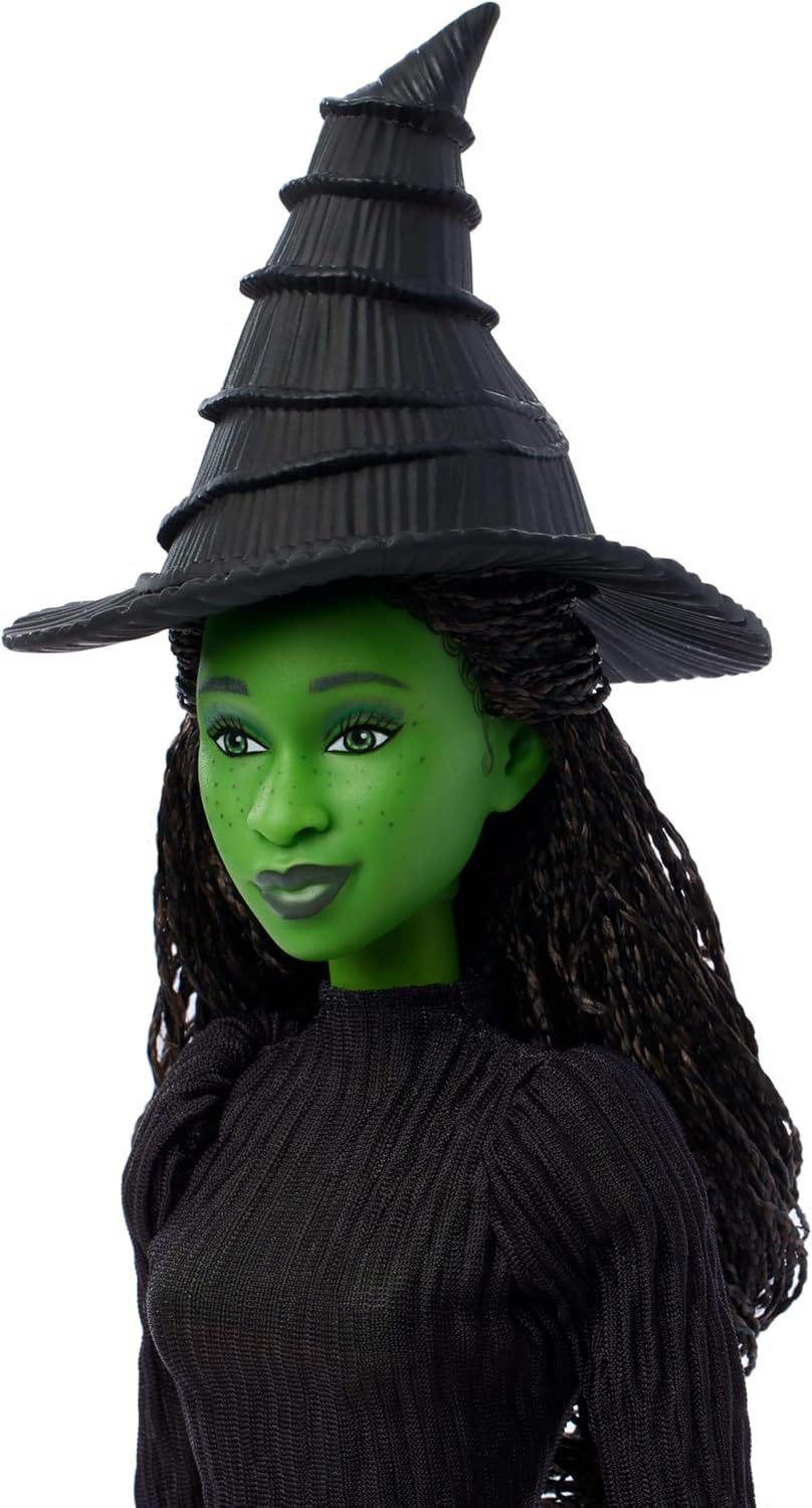 Mattel Wicked Singing Elphaba Fashion Doll & Accessories, Posable with Movie-Inspired Look & Removable Outfit, Sings “Defying Gravity” (HYM40)