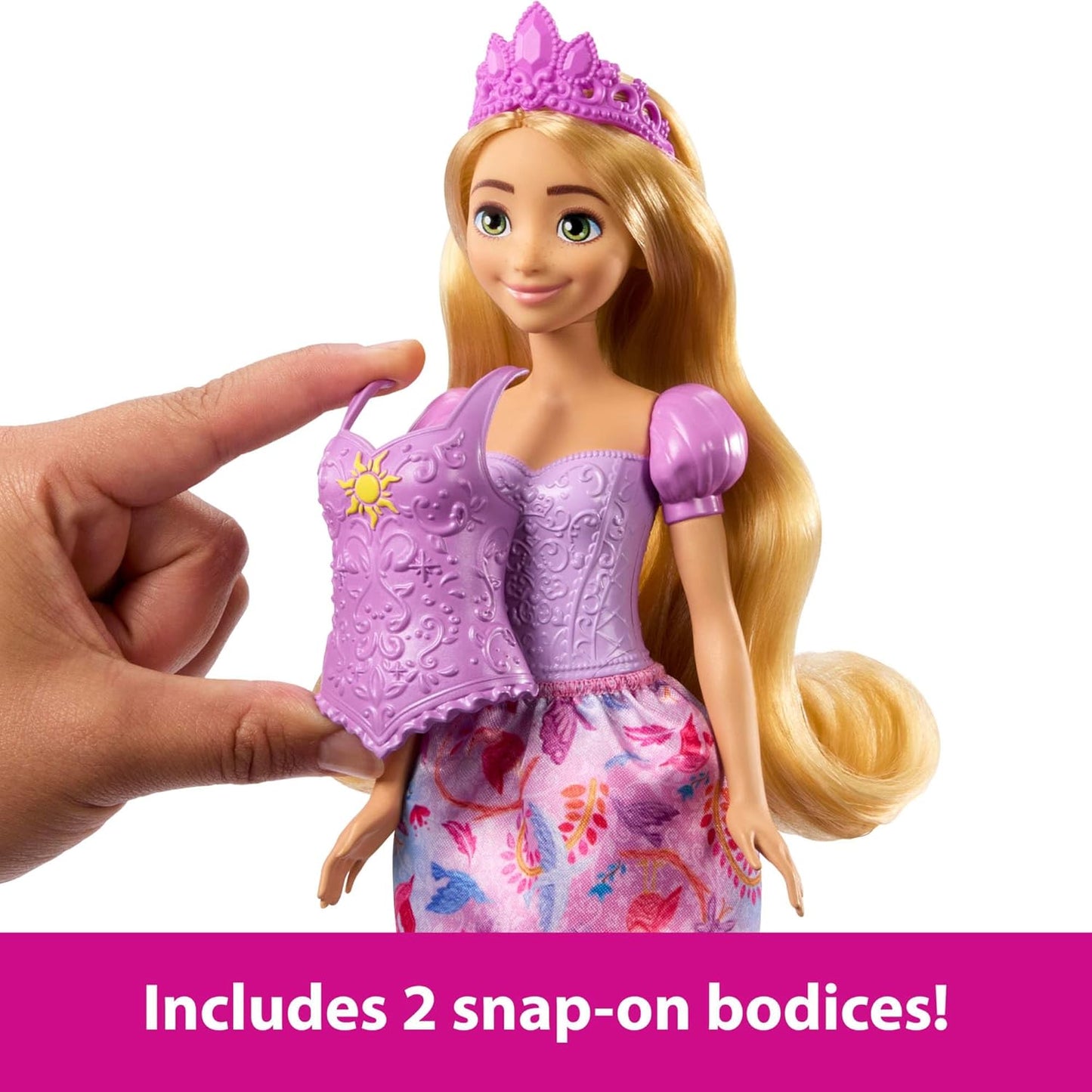 Mattel Disney Princess Toys, Rapunzel Fashion Doll with 2 Looks (JBG09)