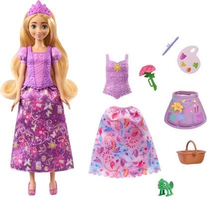 Mattel Disney Princess Toys, Rapunzel Fashion Doll with 2 Looks (JBG09)