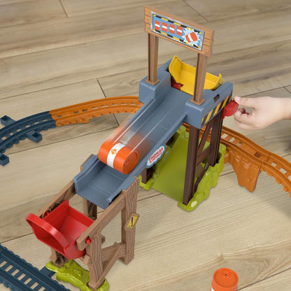 Thomas & Friends Motorized Toy Train Set Diesel’s Lift & Load Construction with Track & Cargo JBW20