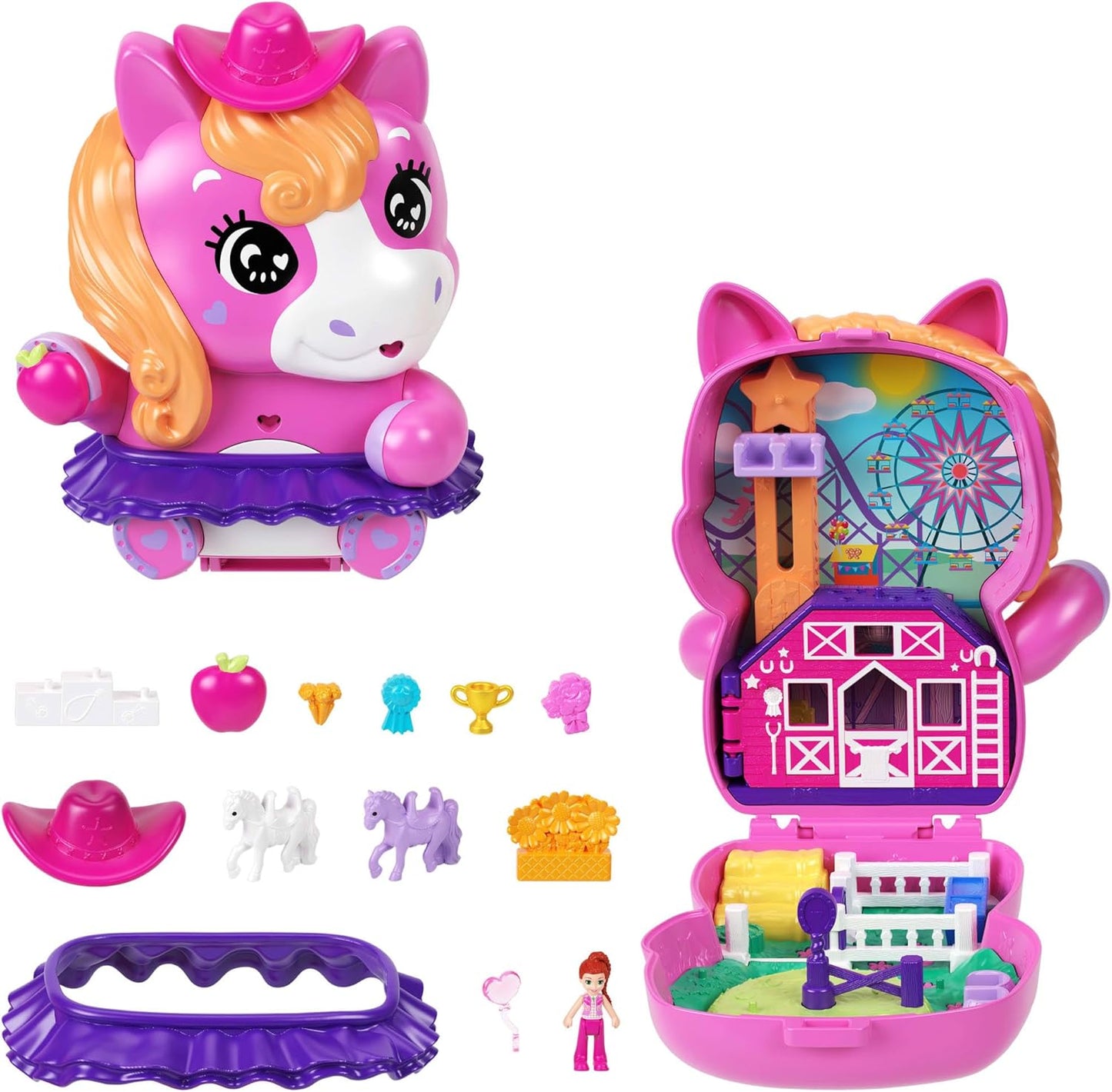 Polly Pocket Dolls and Playset, Pony Rodeo Compact (JCR39)