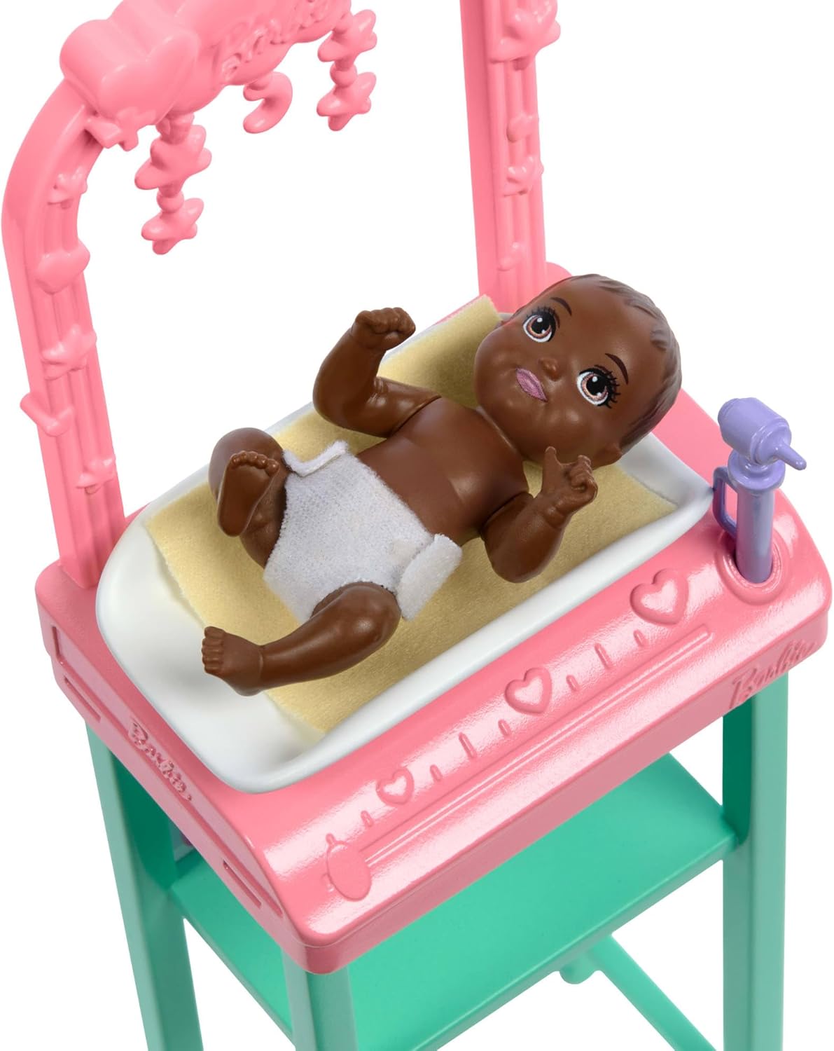 Barbie Baby Doctor Doll with Blonde Fashion Doll Wearing Pink Scrubs, 1 Baby Doll with Baby Accessories & Furniture, JCR72