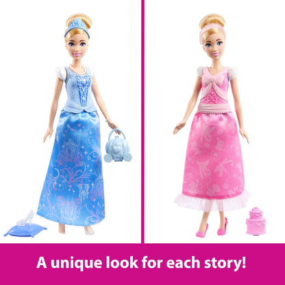 Mattel Disney Princess Toys, Cinderella Fashion Doll with 2 Looks (JCR95)
