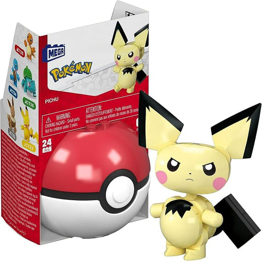 Mega Brands Pokemon Construx in Pokeball Evergreen & Generations - (Pichu)