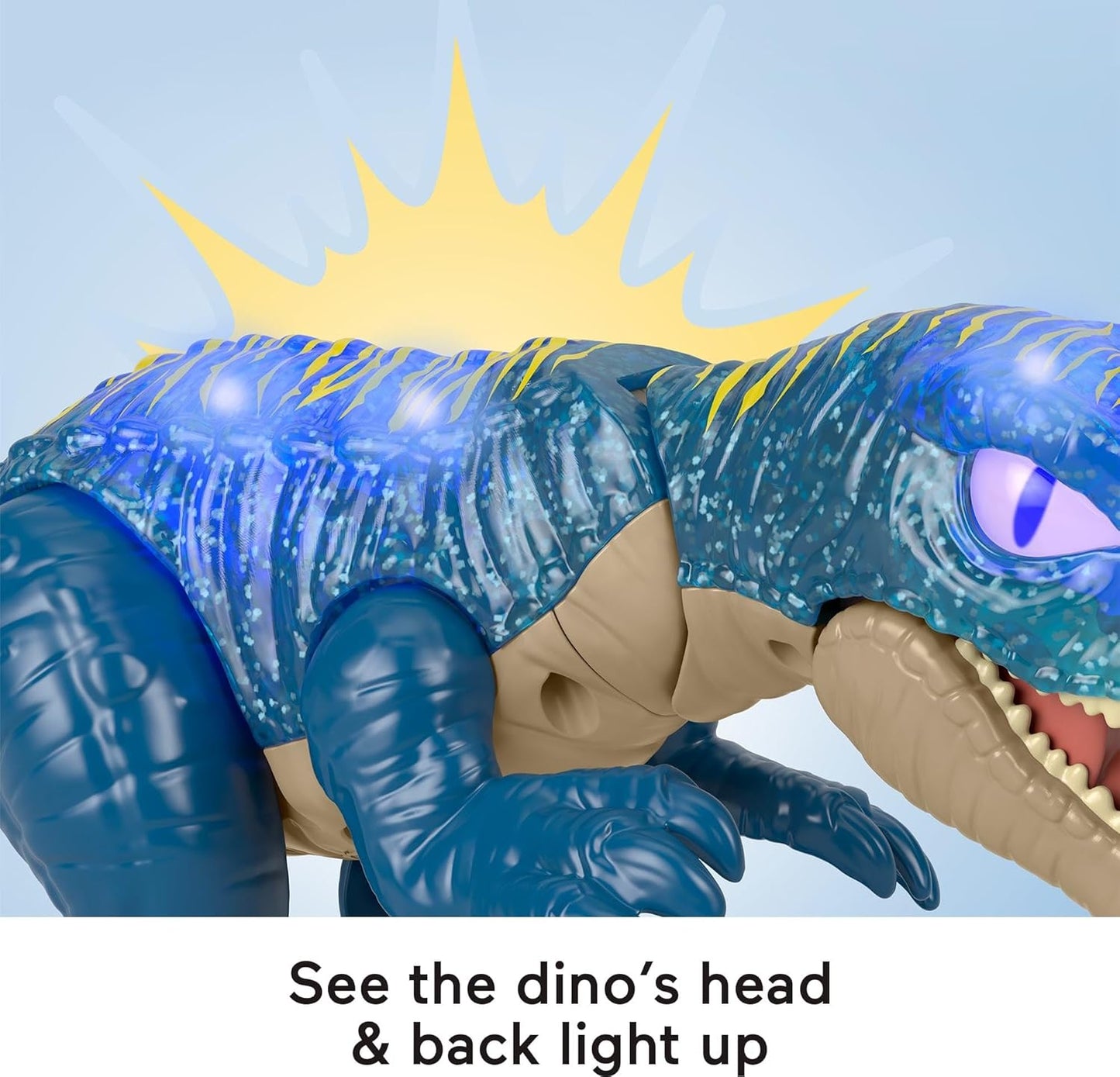 Fisher-Price Imaginext Jurassic World Dinosaur Toy Growl & Glow Baryonyx (JCT48)