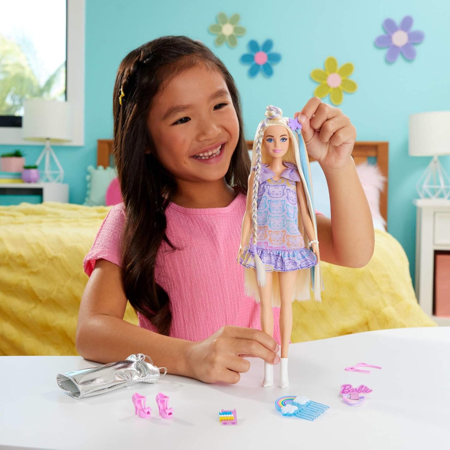Barbie Fun & Fancy Doll & Accessories, Blonde Fashion Doll with Extra-Long Hair (JCT72)