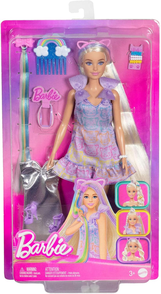 Barbie Fun & Fancy Doll & Accessories, Blonde Fashion Doll with Extra-Long Hair (JCT72)