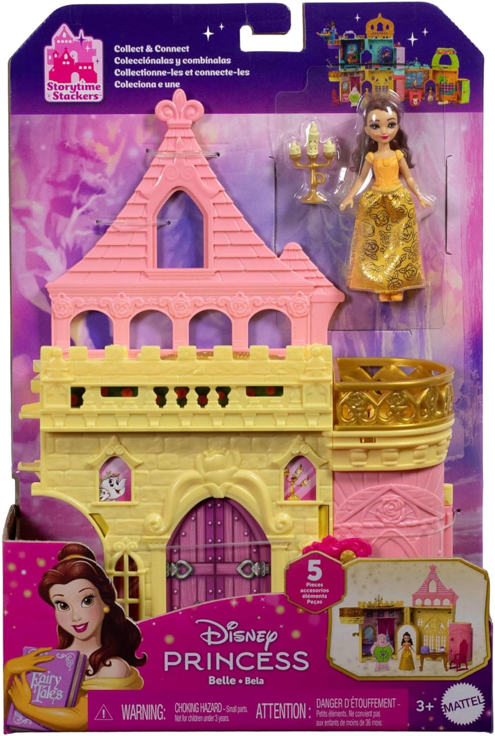 Mattel Disney Princess Toys, Storytime Stackers Belle's Castle (JDP54)