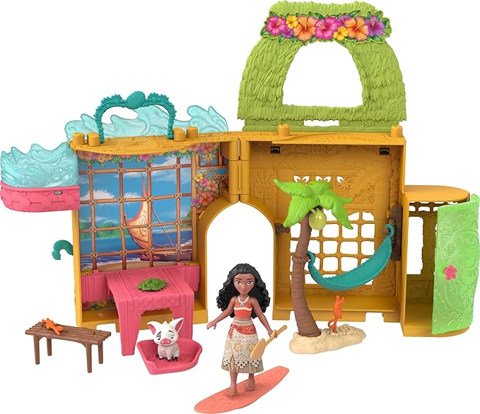 Mattel Disney Princess Toys, Moana Storytime Stackers Doll House with Moana (JDP58)