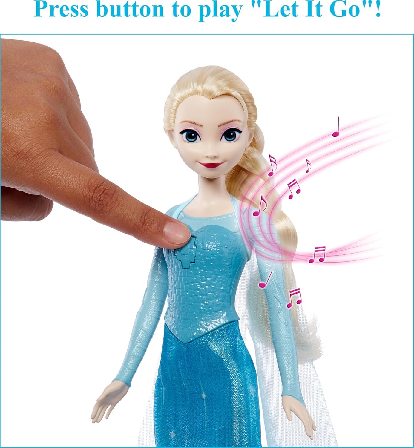 Mattel Disney Frozen Toys, Singing Elsa Doll in Signature Clothing, (JFH84)