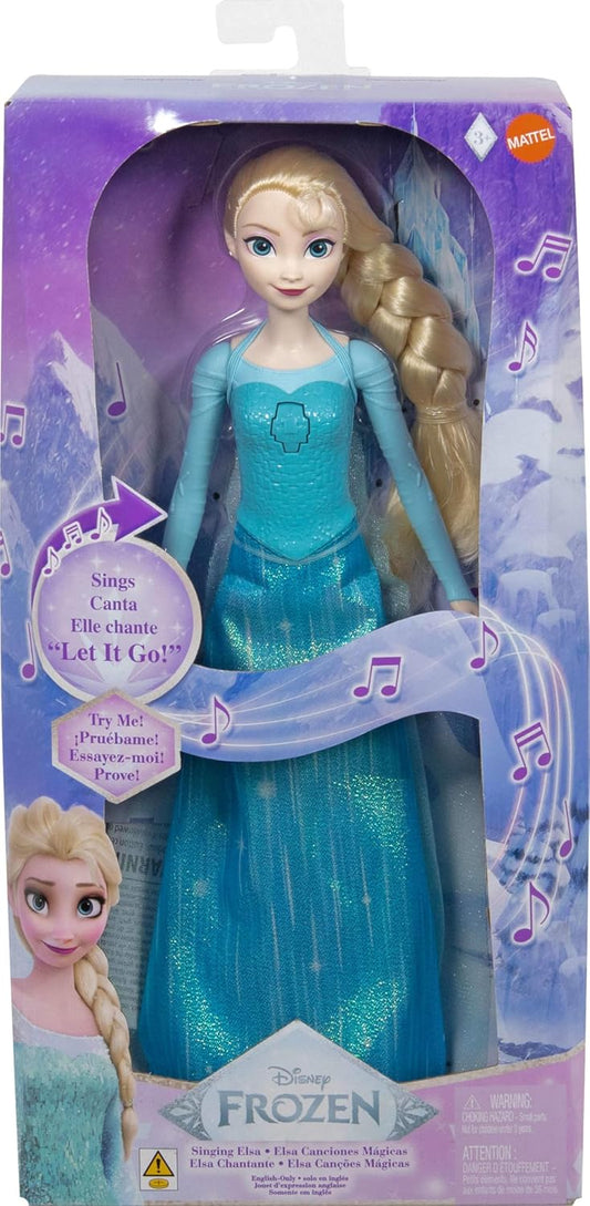 Mattel Disney Frozen Toys, Singing Elsa Doll in Signature Clothing, (JFH84)