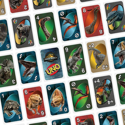 Mattel Games UNO Jurassic World Rebirth Card Game for Kids, Family & Adult Games Nights (JFT28)