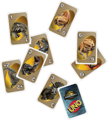 Mattel Games UNO Jurassic World Rebirth Card Game for Kids, Family & Adult Games Nights (JFT28)