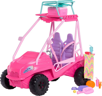Barbie Mysteries: Beach Detectives Playset with Beach Buggy Toy Car & 10+ Accessories, Including Beach Chair & Towel, JFV68