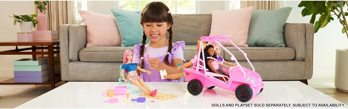 Barbie Mysteries: Beach Detectives Playset with Beach Buggy Toy Car & 10+ Accessories, Including Beach Chair & Towel, JFV68